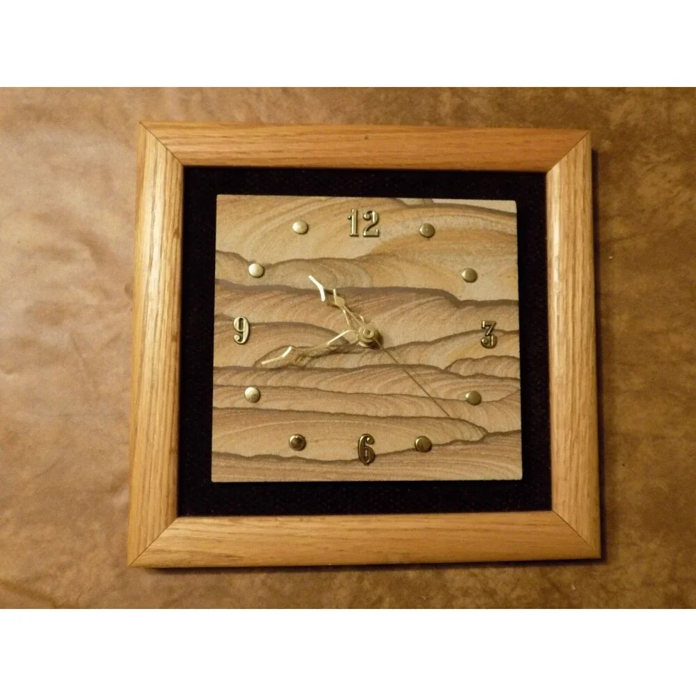Goldenstone Kanab Sandstone Rock Wall Clock Decor